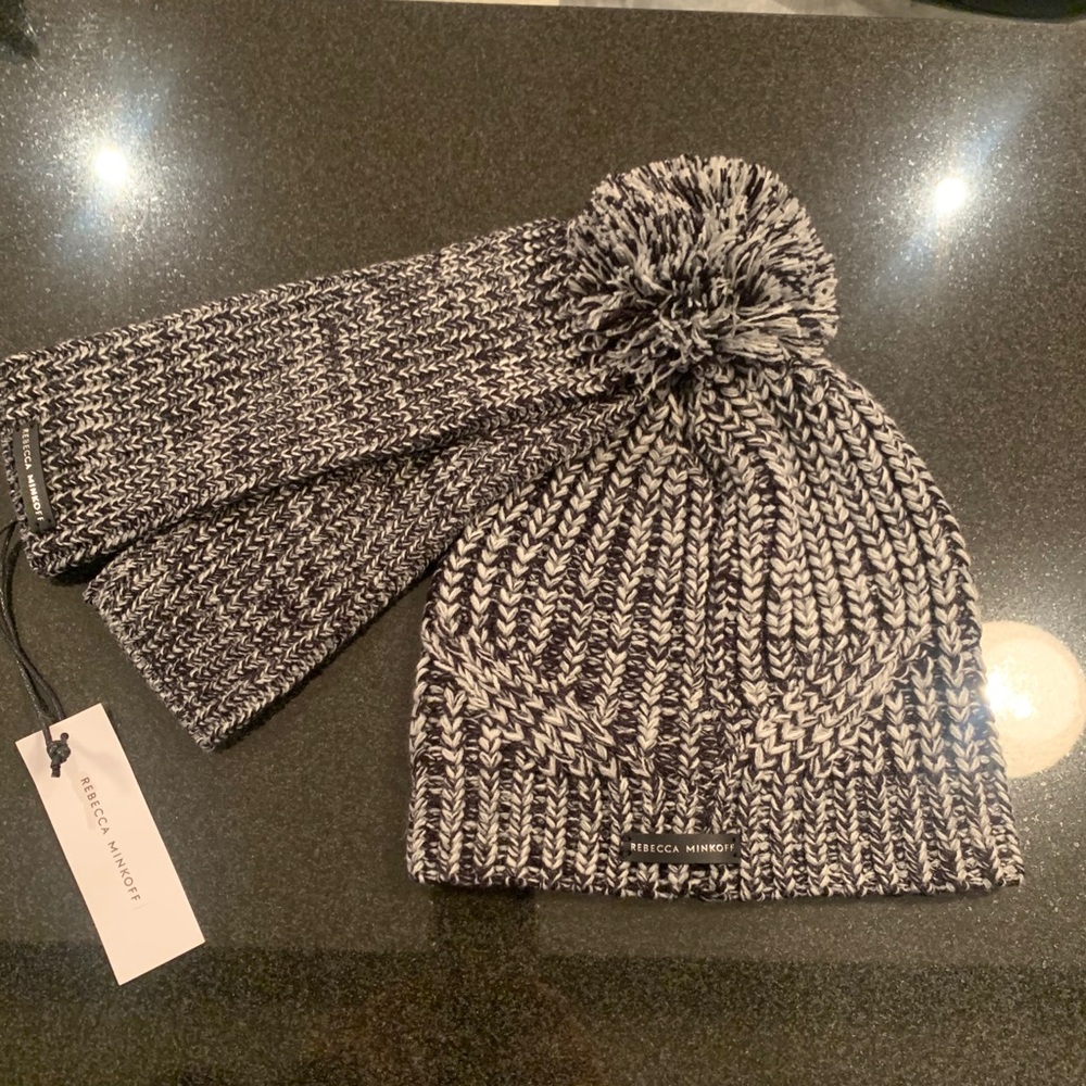 Rebecca Minkoff Beanie and arm warmers